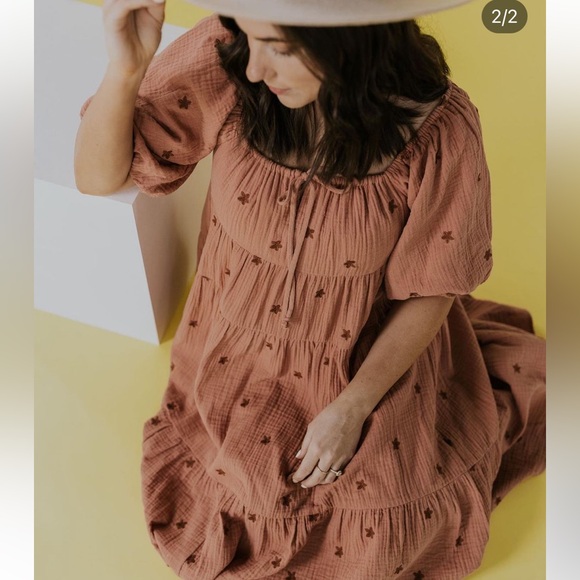 NWOT embroidered The Lindsay Dress - Picture 5 of 7